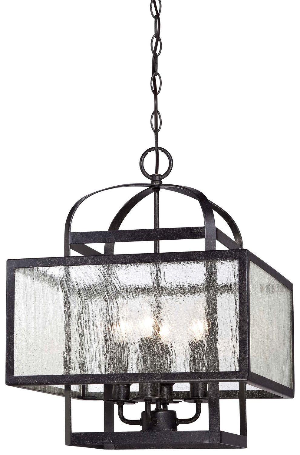 Minka Lavery Camden Square Four Light Mini Chandelier in Aged Charcoal