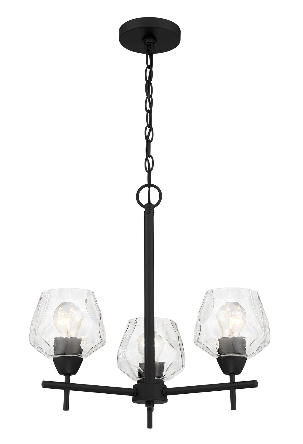 Minka Lavery Camrin Three Light Chandelier in Coal