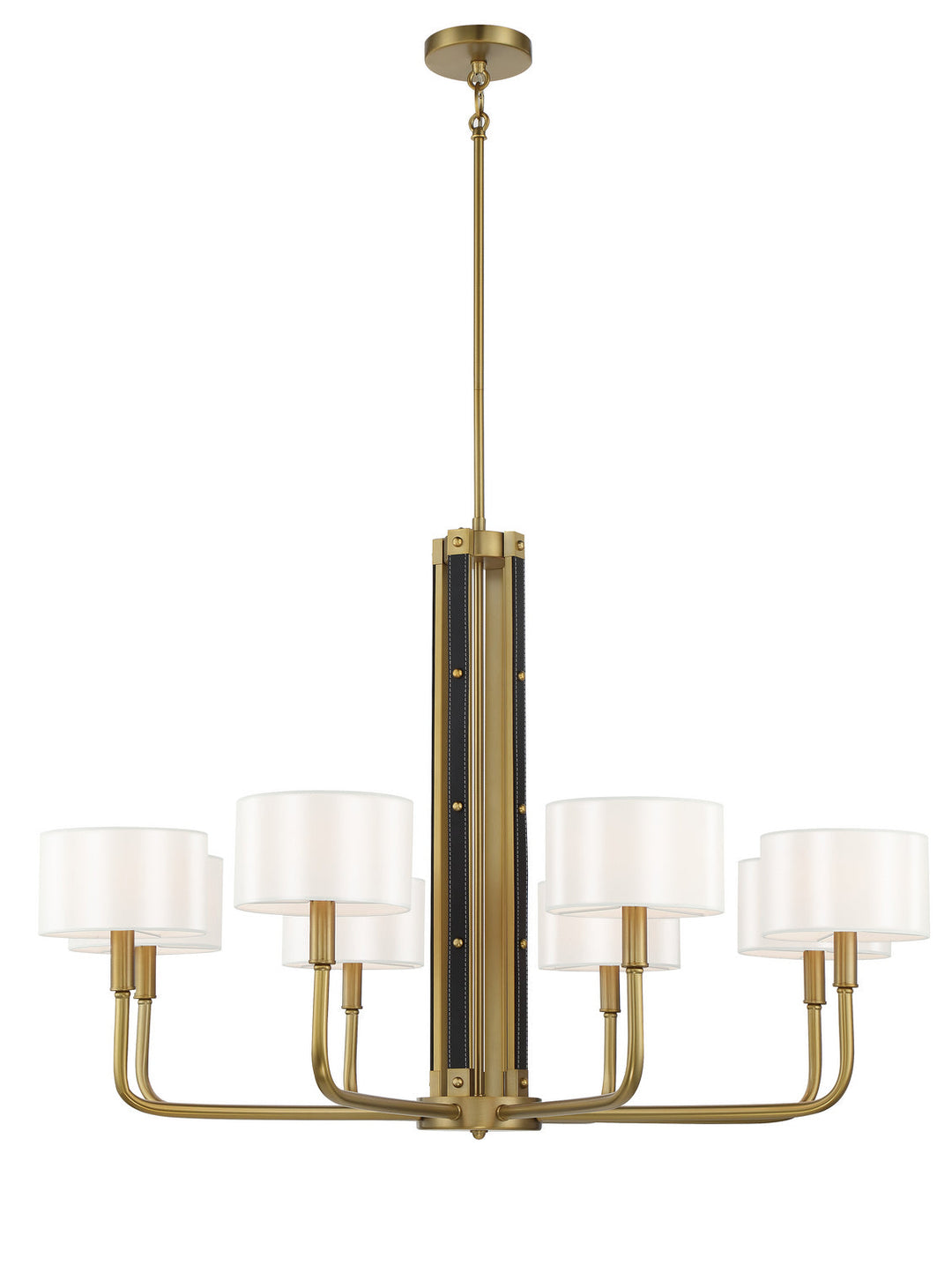 Minka Lavery Chelsea Eight Light Chandelier in Soft Brass