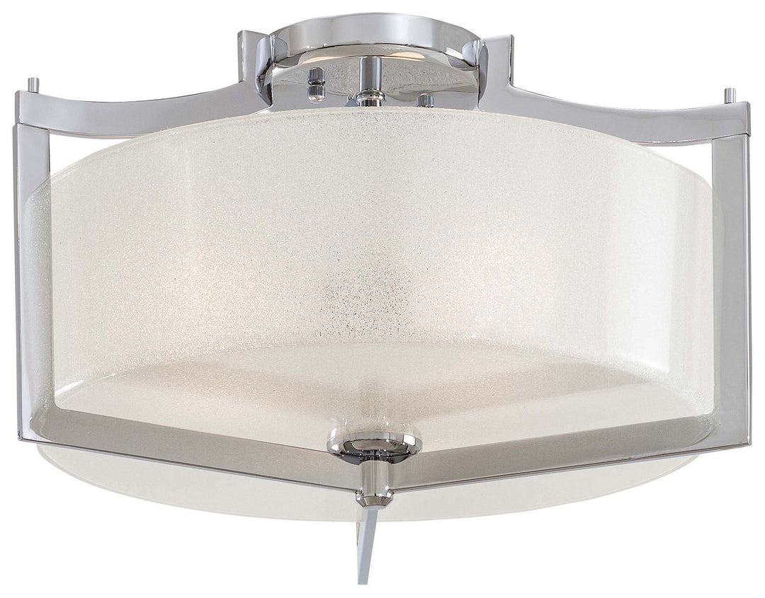 Minka Lavery Clarte Three Light Semi Flush Mount in Chrome