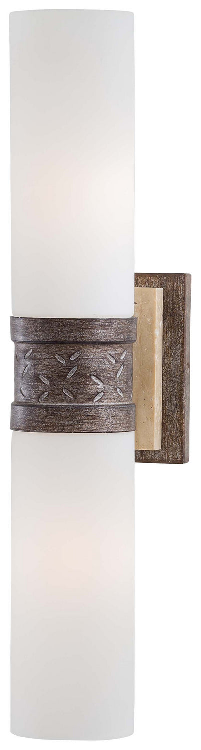Minka Lavery Compositions Two Light Wall Sconce in Aged Patina Iron