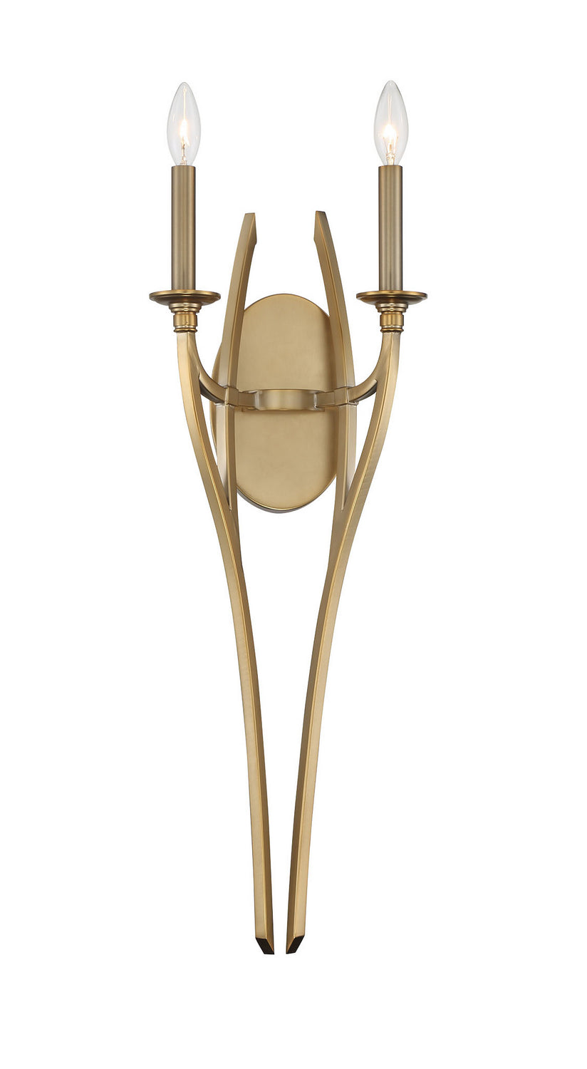 Minka Lavery Covent Park Two Light Wall Sconce in Brushed Honey Goldd