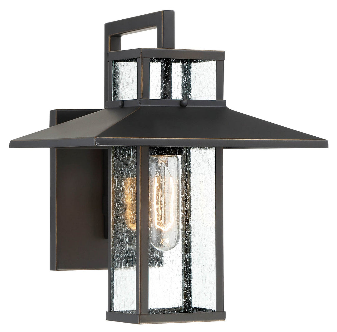 Minka Lavery Danforth Park One Light Outdoor Wall Mount in Oil Rubbed Bronze with Gold Highlights