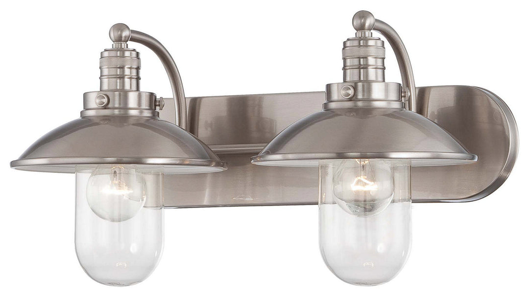 Minka Lavery Downtown Edison Two Light Bath in Brushed Nickel
