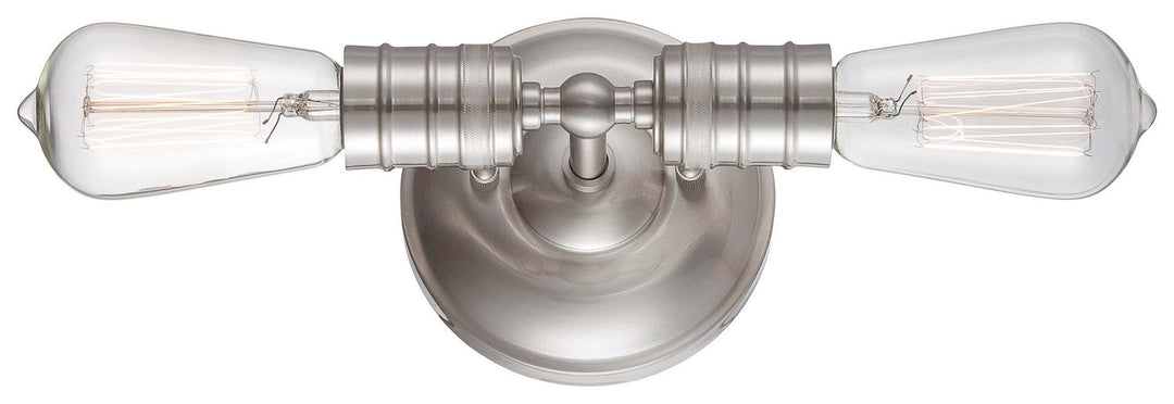 Minka Lavery Downtown Edison Two Light Wall Mount in Brushed Nickel