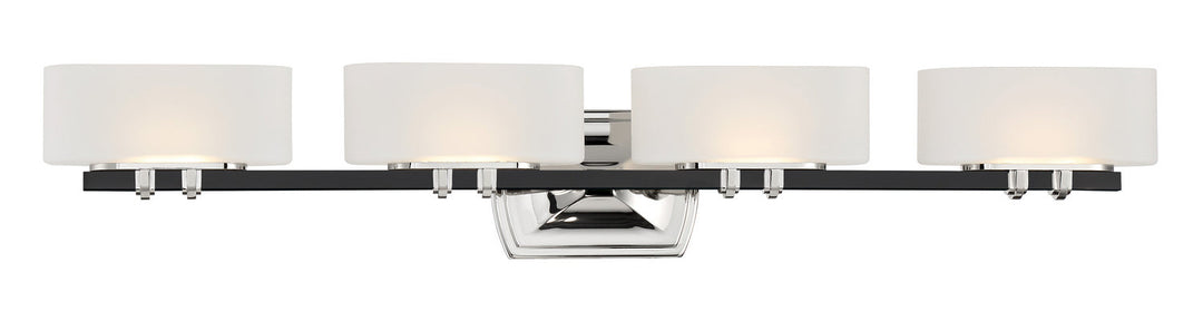 Minka Lavery Drury LED Bath Light in Coal with Polished Nickel Highlights