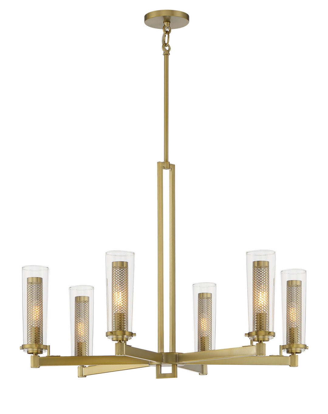 Minka Lavery Emmerham Six Light Chandelier in Soft Brass