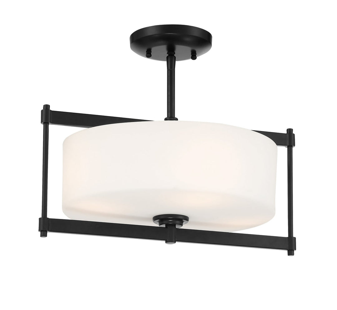 Minka Lavery First Avenue Four Light Semi Flush Mount in Coal