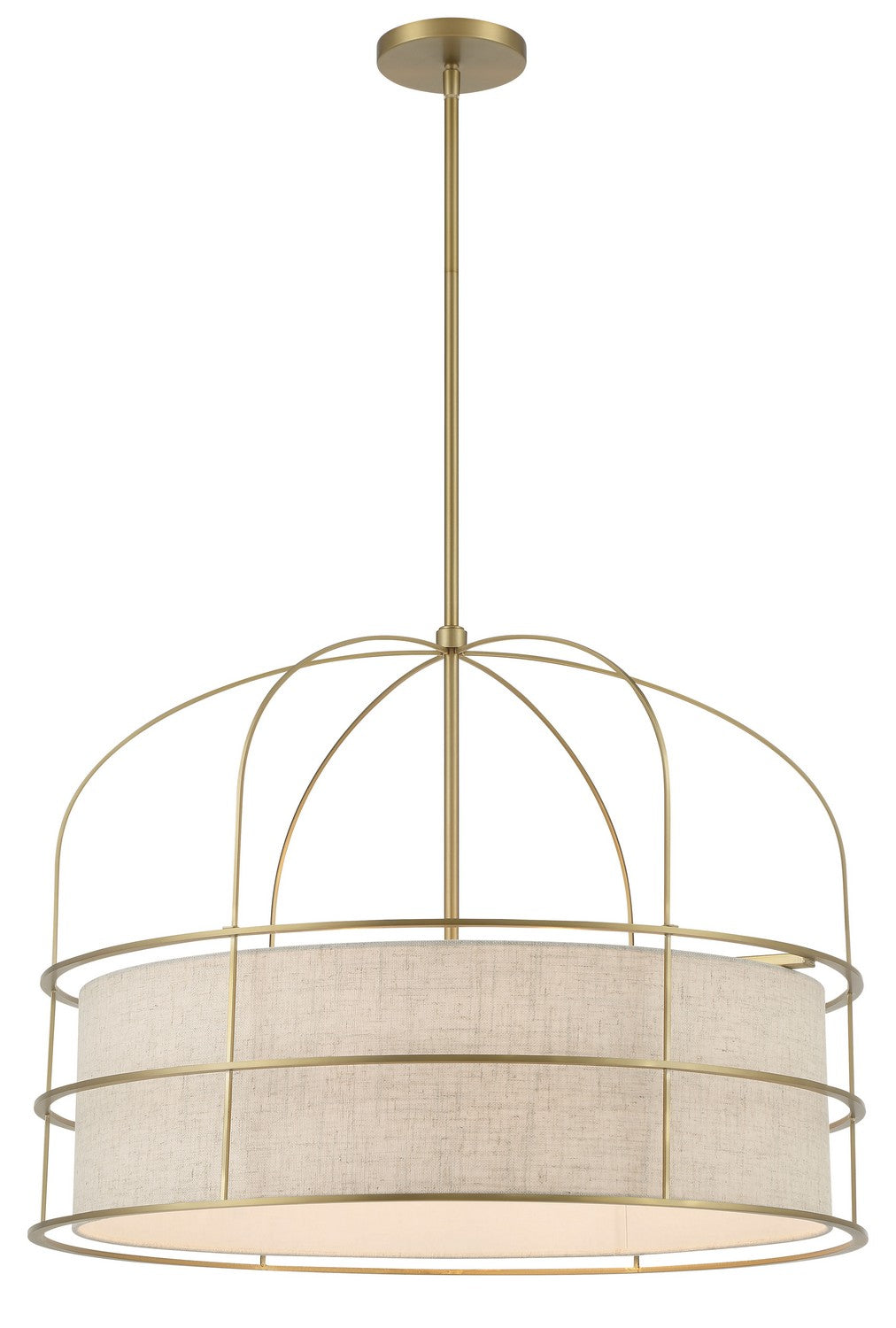 Minka Lavery Gateway Park Six Light Pendant in Soft Brass