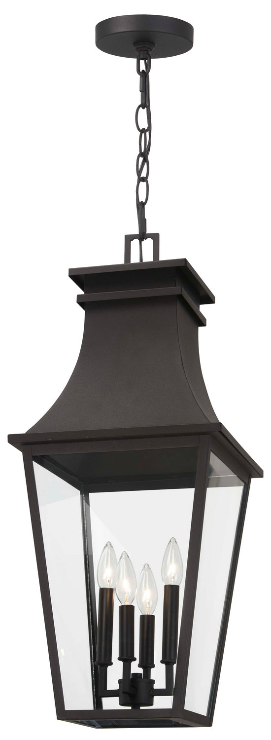 Minka Lavery Gloucester Four Light Outdoor Chain Hung in Sand Coal