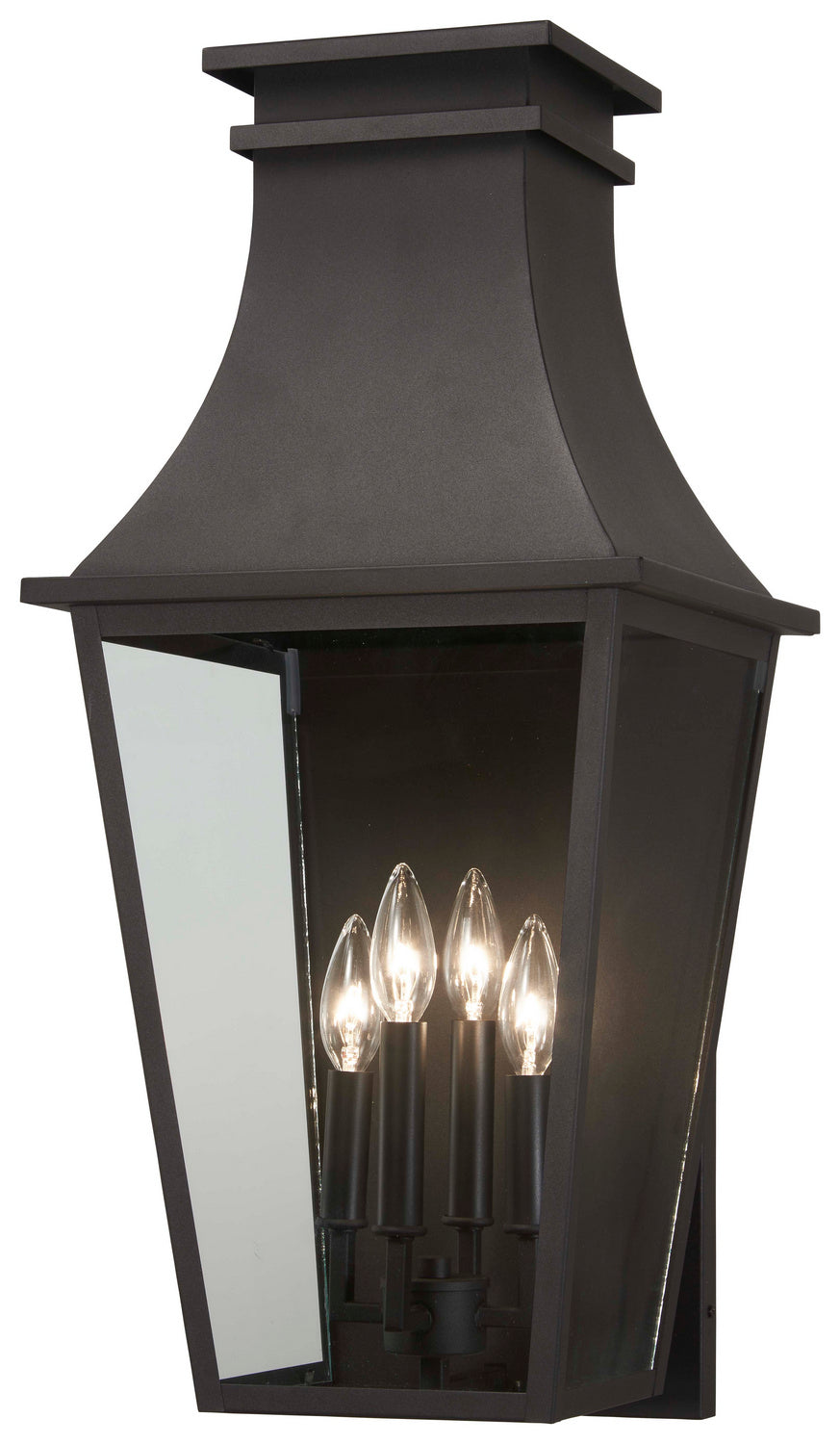 Minka Lavery Gloucester Four Light Outdoor Wall Mount in Sand Coal