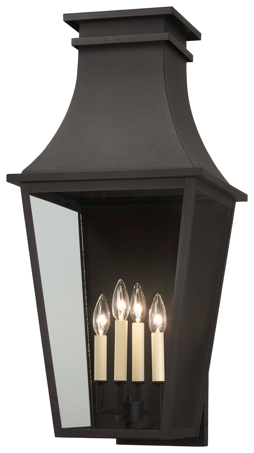 Minka Lavery Gloucester Four Light Outdoor Wall Mount in Sand Coal