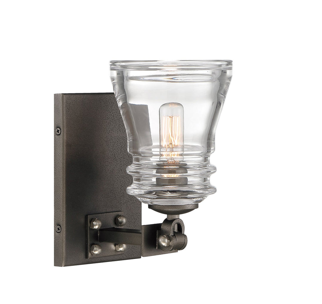 Minka Lavery Graham Avenue One Light Bath in Smoked Iron And Brushed Nickel