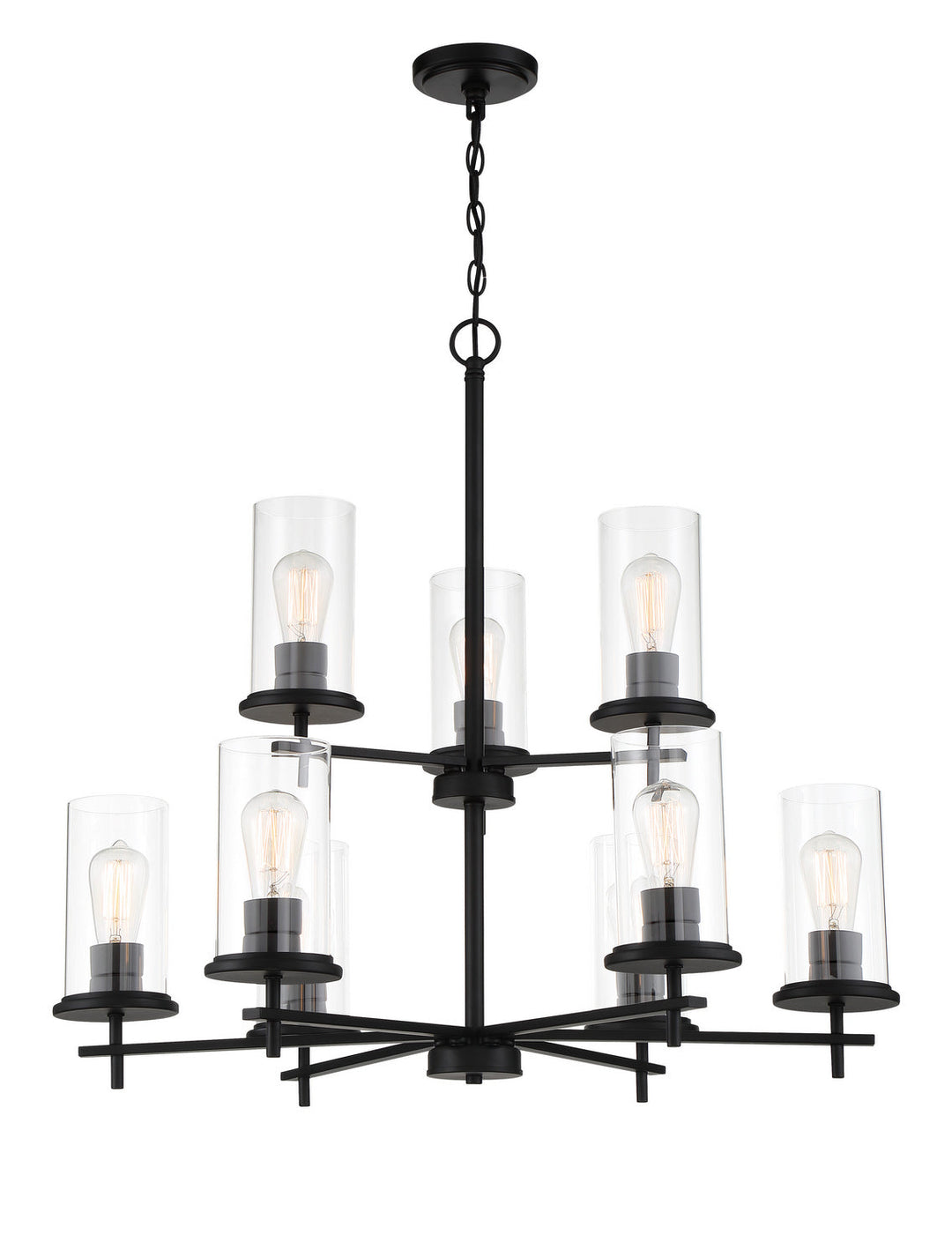 Minka Lavery Haisley Nine Light Chandelier in Coal