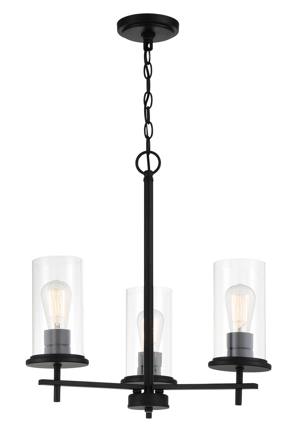Minka Lavery Haisley Three Light Chandelier in Coal
