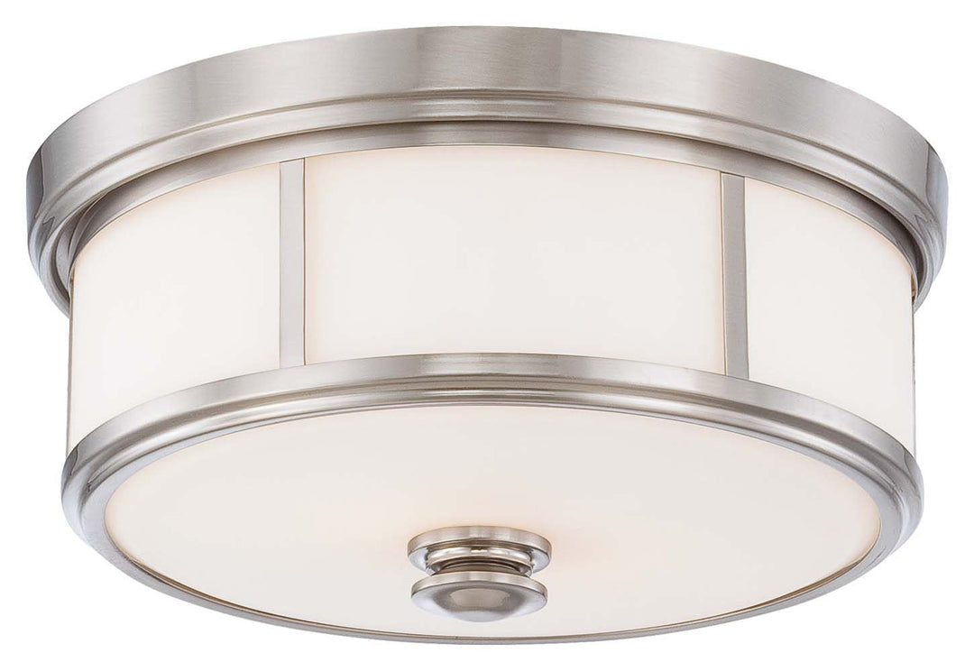 Minka Lavery Harbour Point Two Light Flush Mount in Brushed Nickel