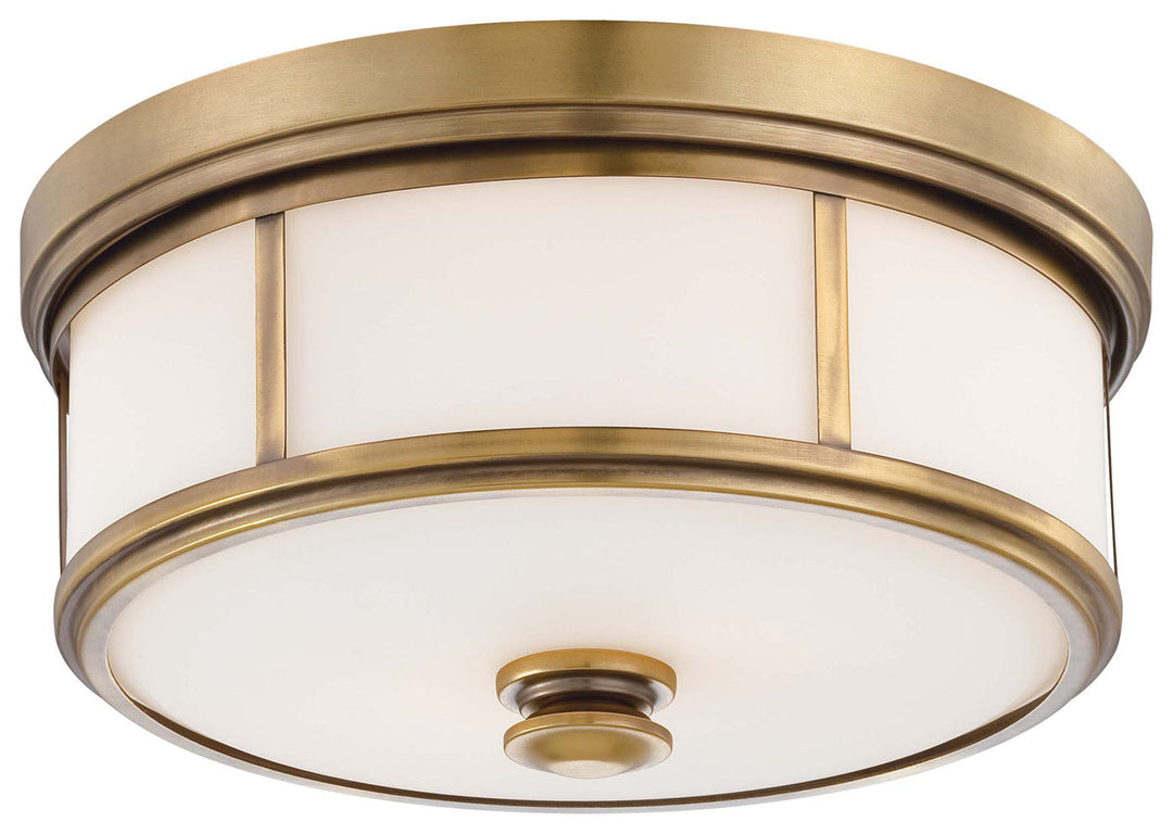 Minka Lavery Harbour Point Two Light Flush Mount in Liberty Gold
