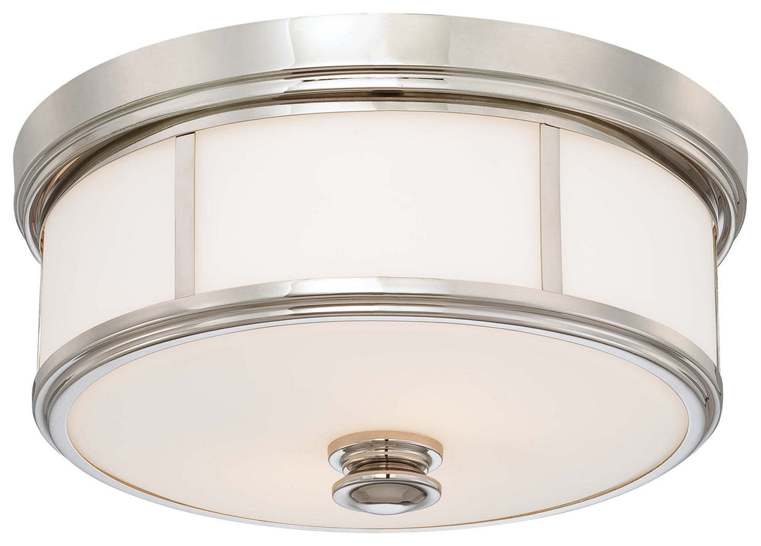 Minka Lavery Harbour Point Two Light Flush Mount in Polished Nickel