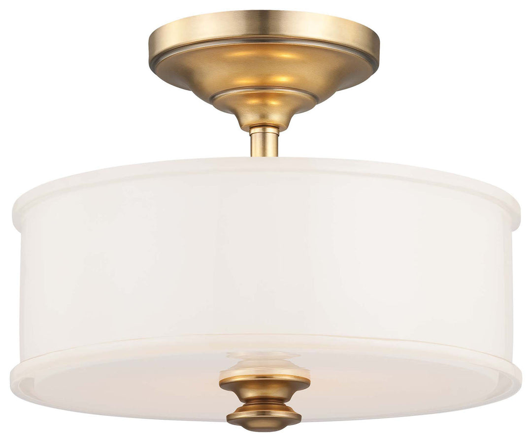 Minka Lavery Harbour Point Two Light Semi Flush Mount in Liberty Gold