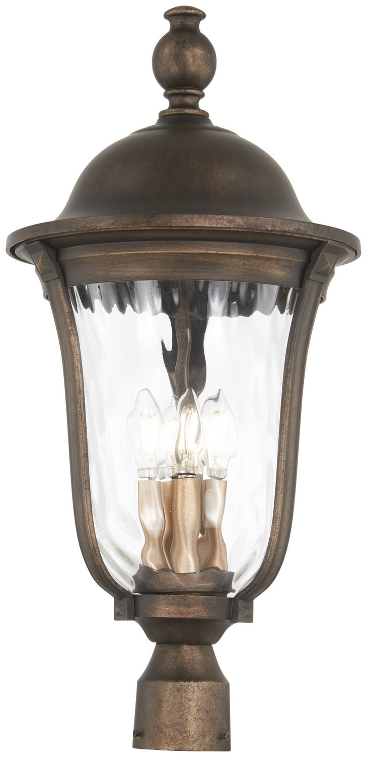 Minka Lavery Havenwood Four Light Outdoor Post Mount in Tauira Bronze And Alder Silver