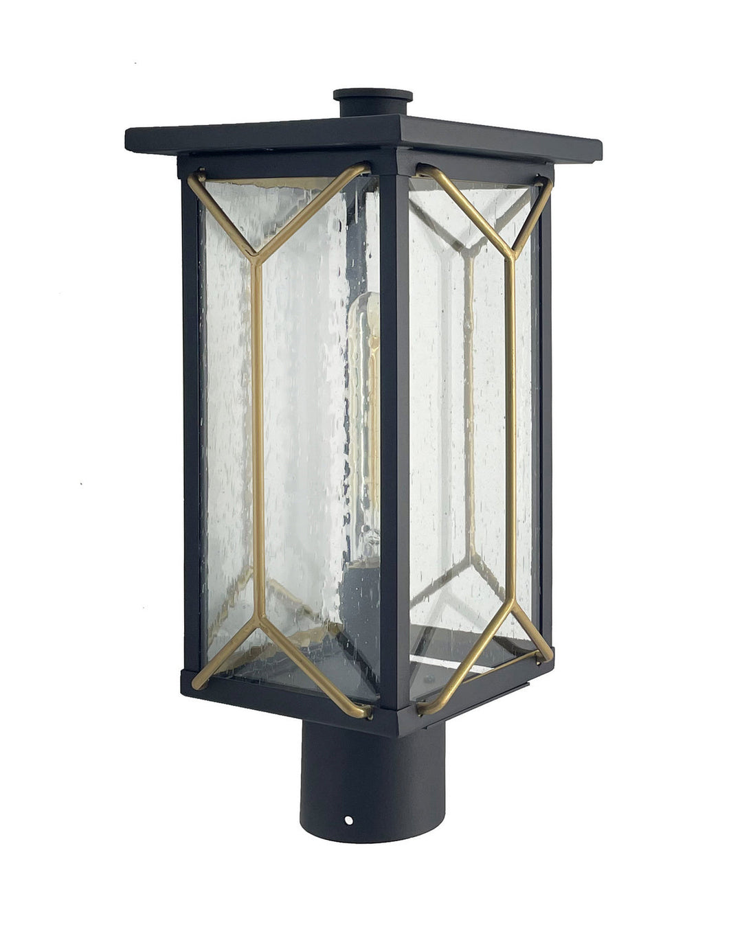 Minka Lavery Hillside Manor One Light Outdoor Post Mount in Sand Coal And Mystic Gold