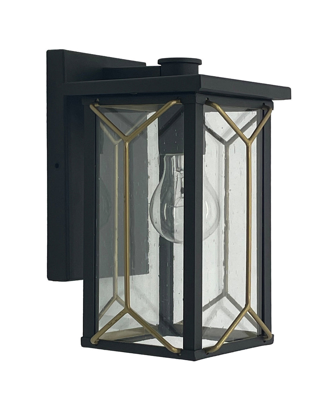 Minka Lavery Hillside Manor One Light Outdoor Wall Mount in Sand Coal And Mystic Gold