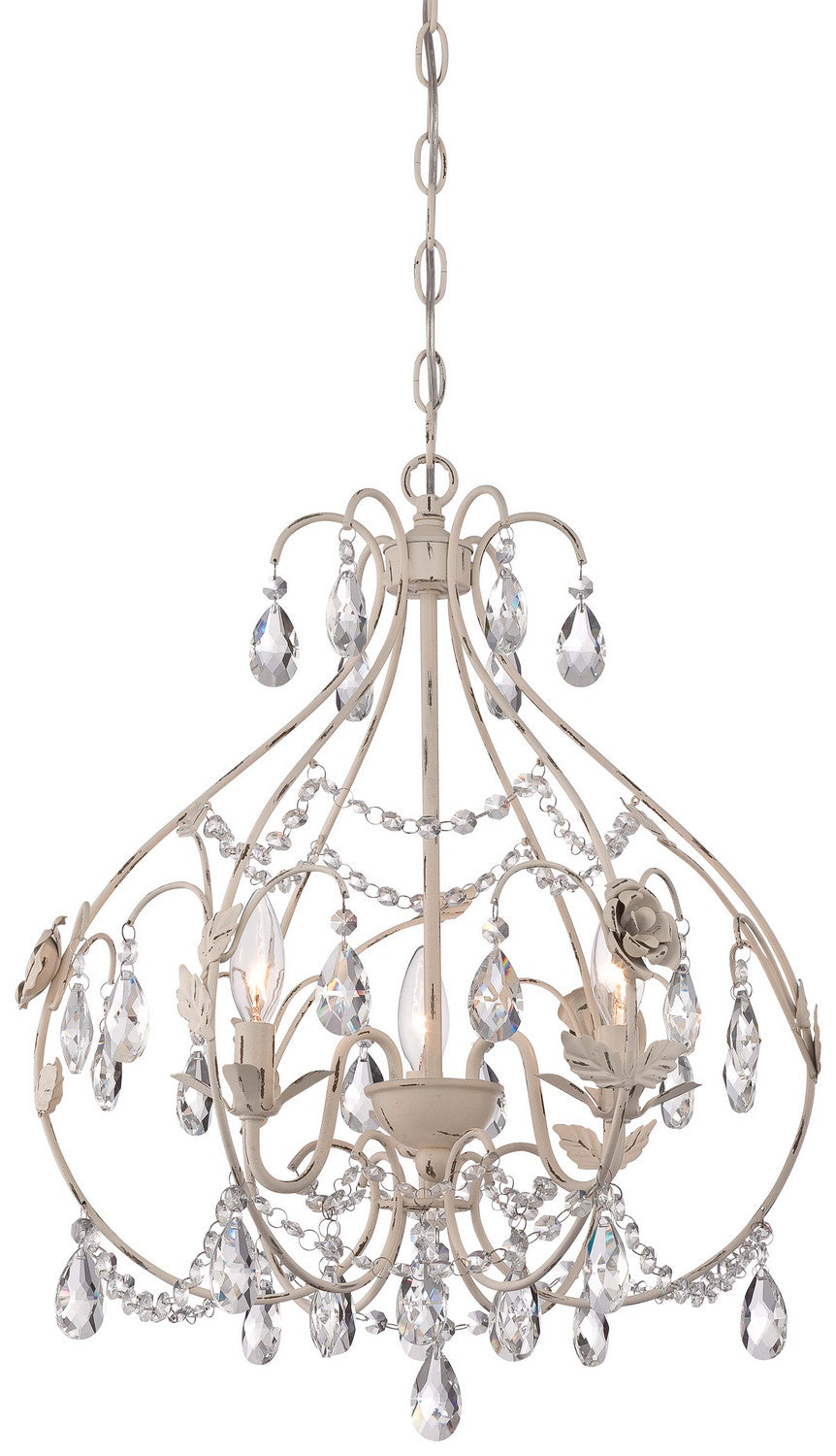 Minka Lavery Isabellas Crown Three Light Mini Chandelier in Provencal Blanc