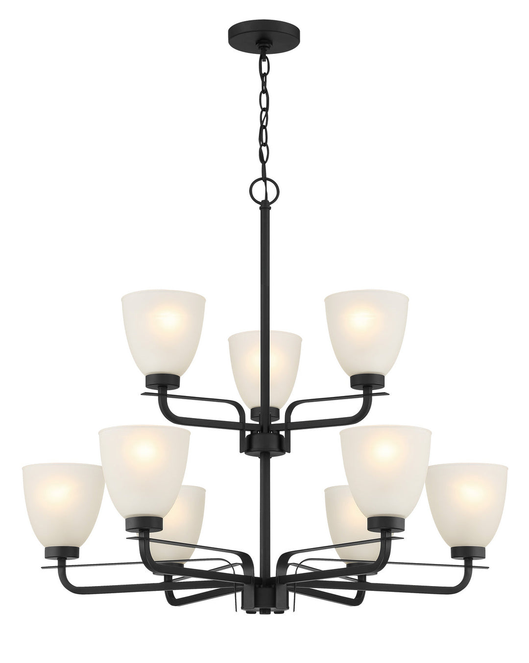 Minka Lavery Kaitlen Nine Light Chandelier in Coal