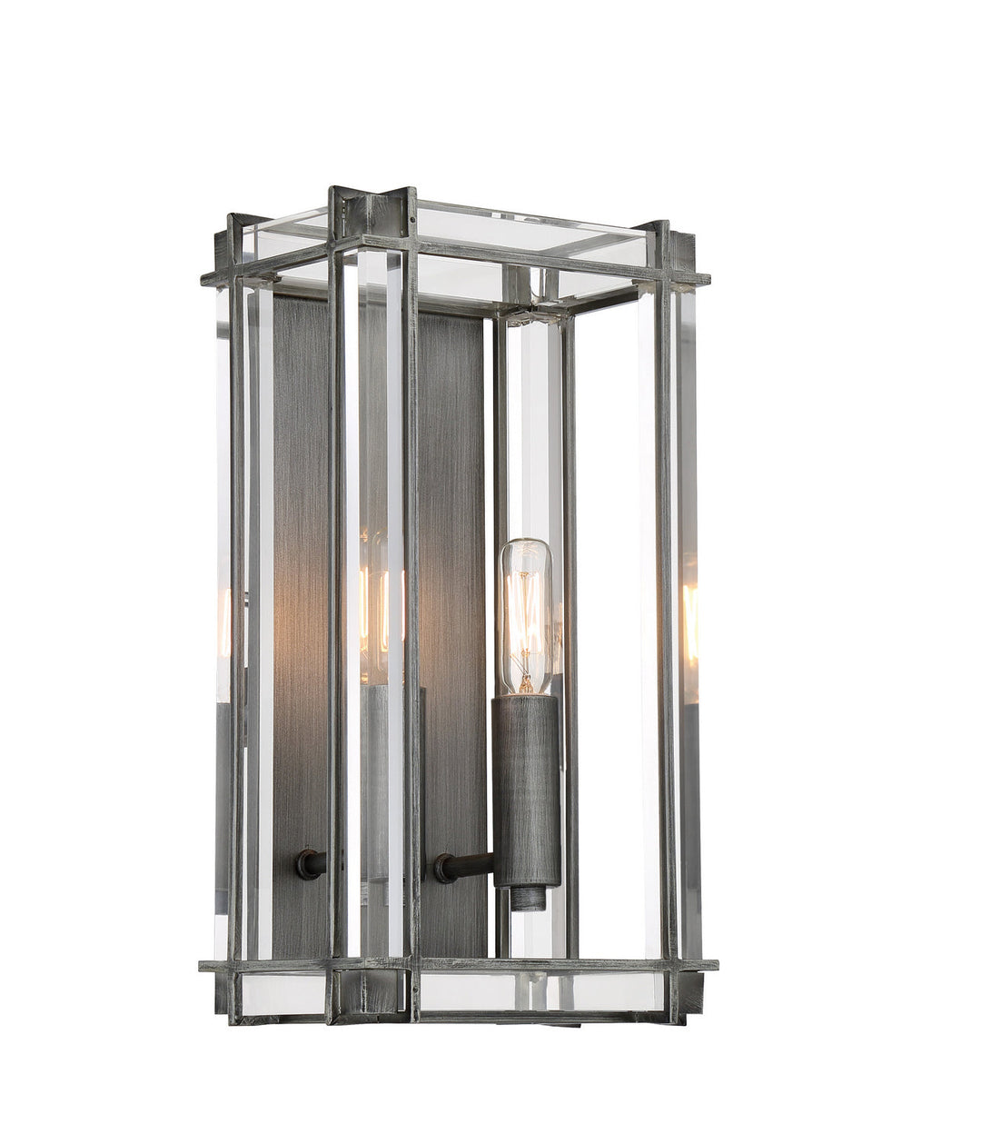 Minka Lavery Langen Square Two Light Wall Mount in Antique Nickel (Painted)