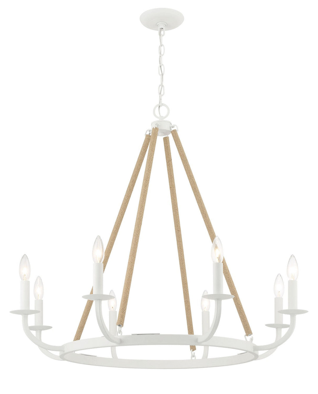 Minka Lavery Lanton Eight Light Chandelier in Sand White