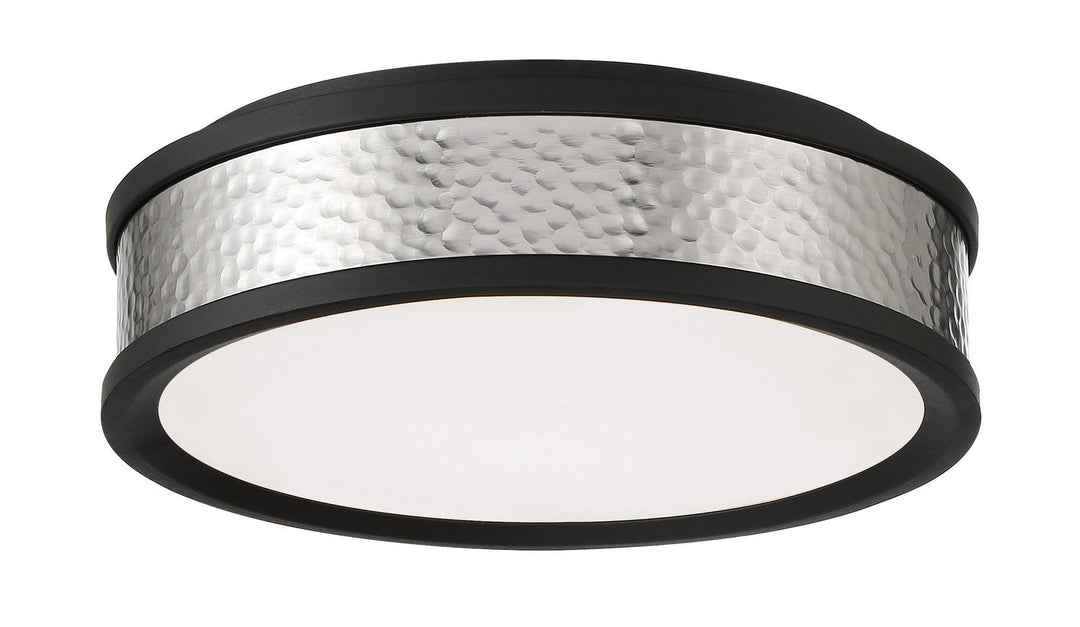 Minka Lavery LED Flush Mount in Coal with Brushed Nickell