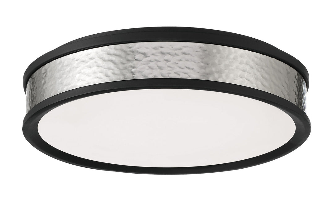 Minka Lavery LED Flush Mount in Coal with Brushed Nickell