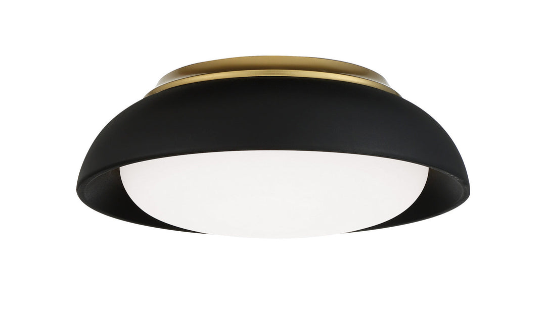 Minka Lavery LED Flush Mount in Coal with Honey Gold Highlight