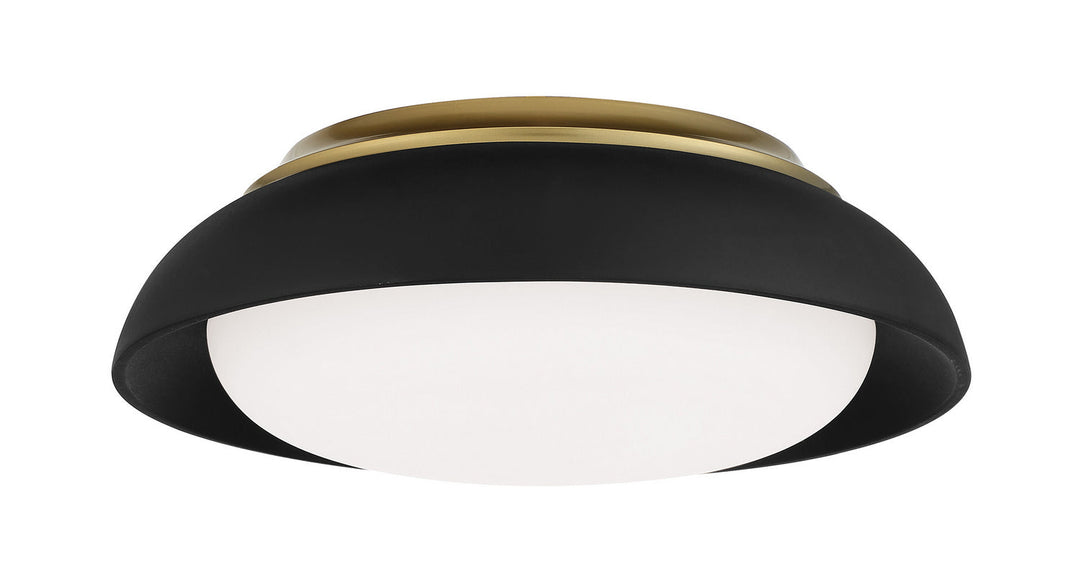 Minka Lavery LED Flush Mount in Coal with Honey Gold Highlight
