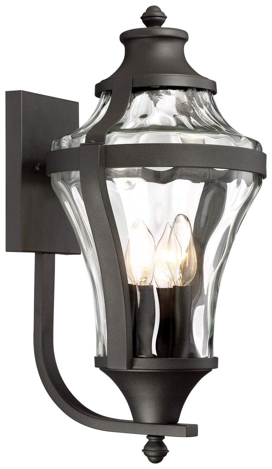 Minka Lavery Libre Four Light Outdoor Wall Lamp in Coal