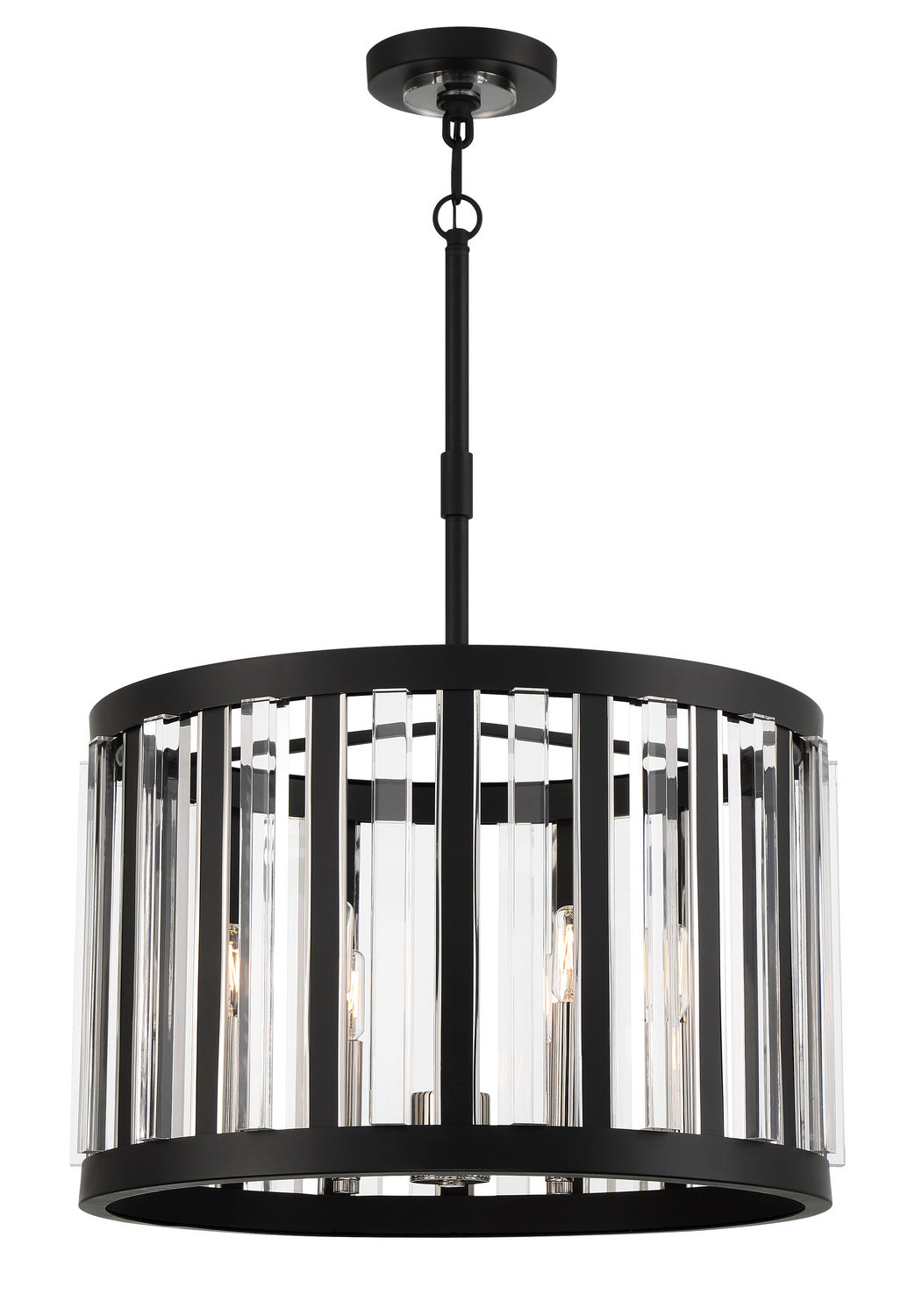 Minka Lavery Majestic Splendor Six Light Chandelier in Sand Coal And Polished Nickel