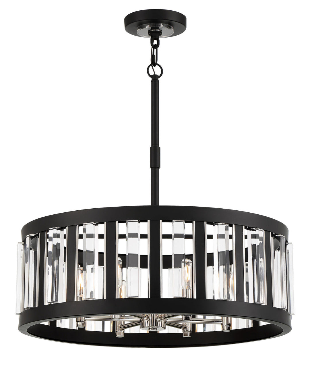 Minka Lavery Majestic Splendor Six Light Pendant in Sand Coal And Polished Nickel