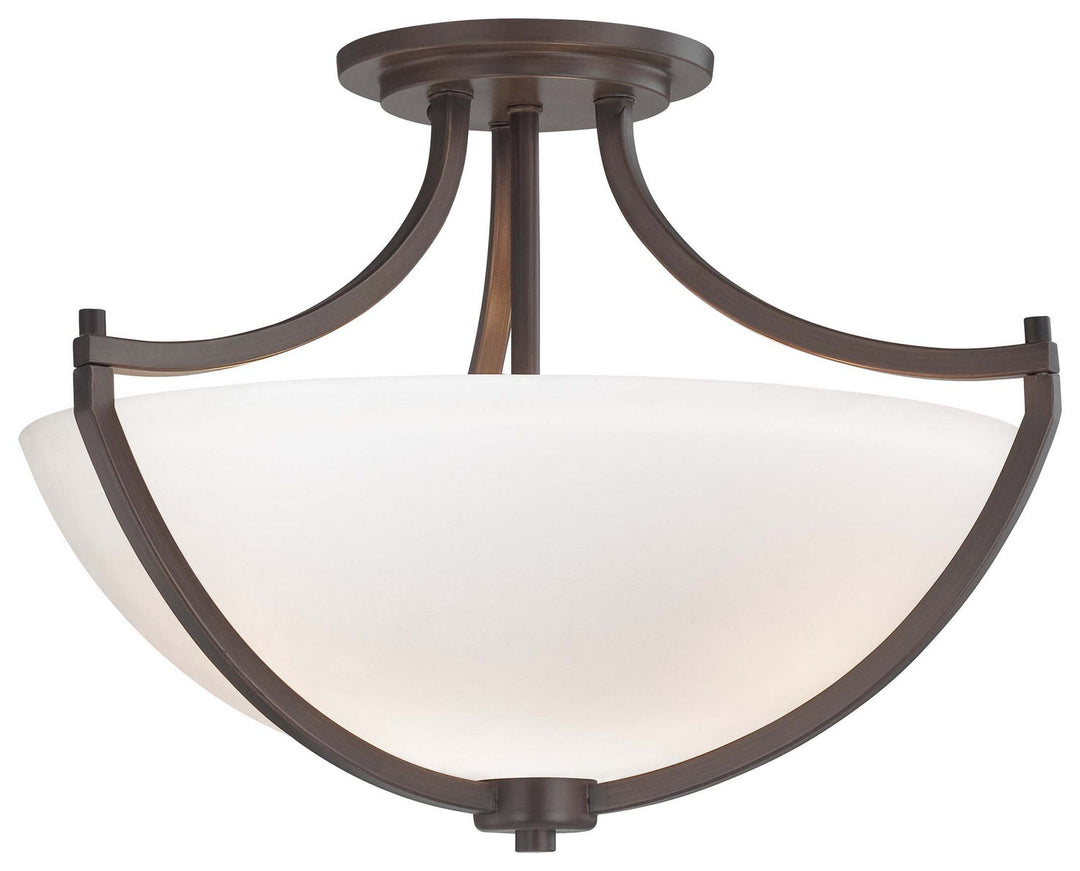 Minka Lavery Middlebrook Three Light Semi Flush Mount in Vintage Bronze