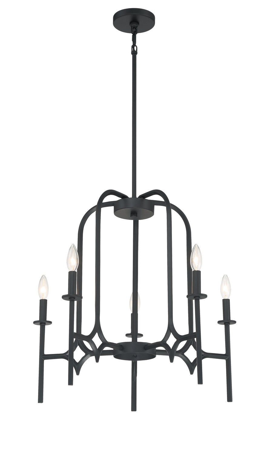 Minka Lavery Muncie Five Light Chandelier in Coal