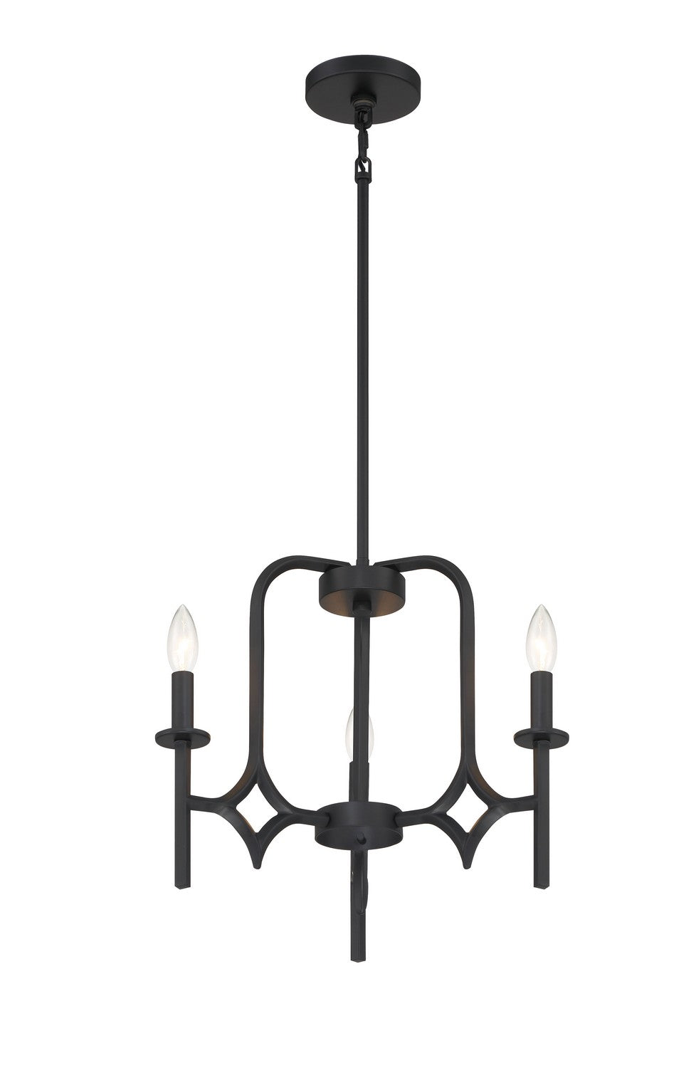 Minka Lavery Muncie Three Light Chandelier in Coal