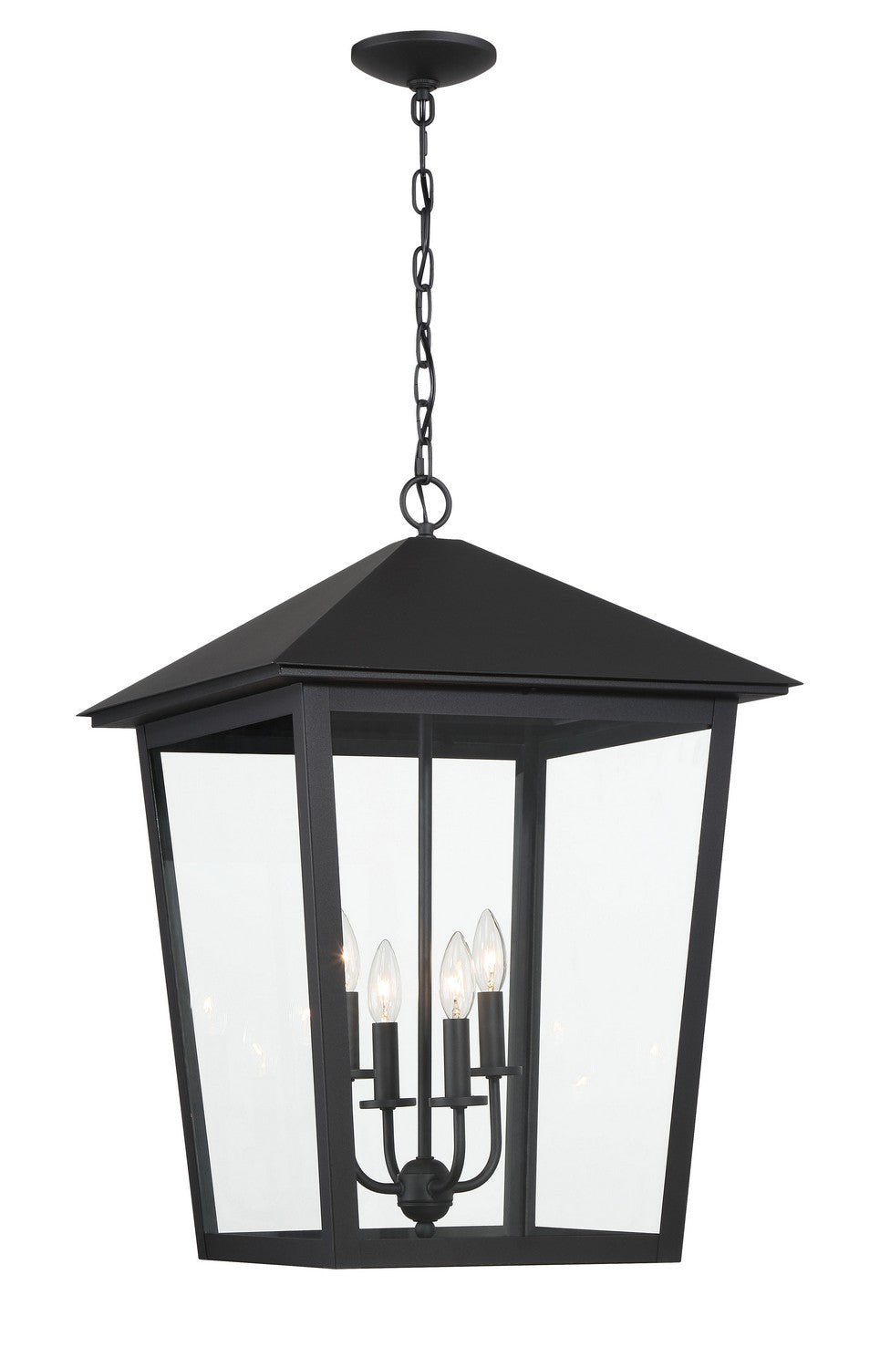 Minka Lavery Noble Hill Four Light Outdoor Hanging Lantern in Sand Coal