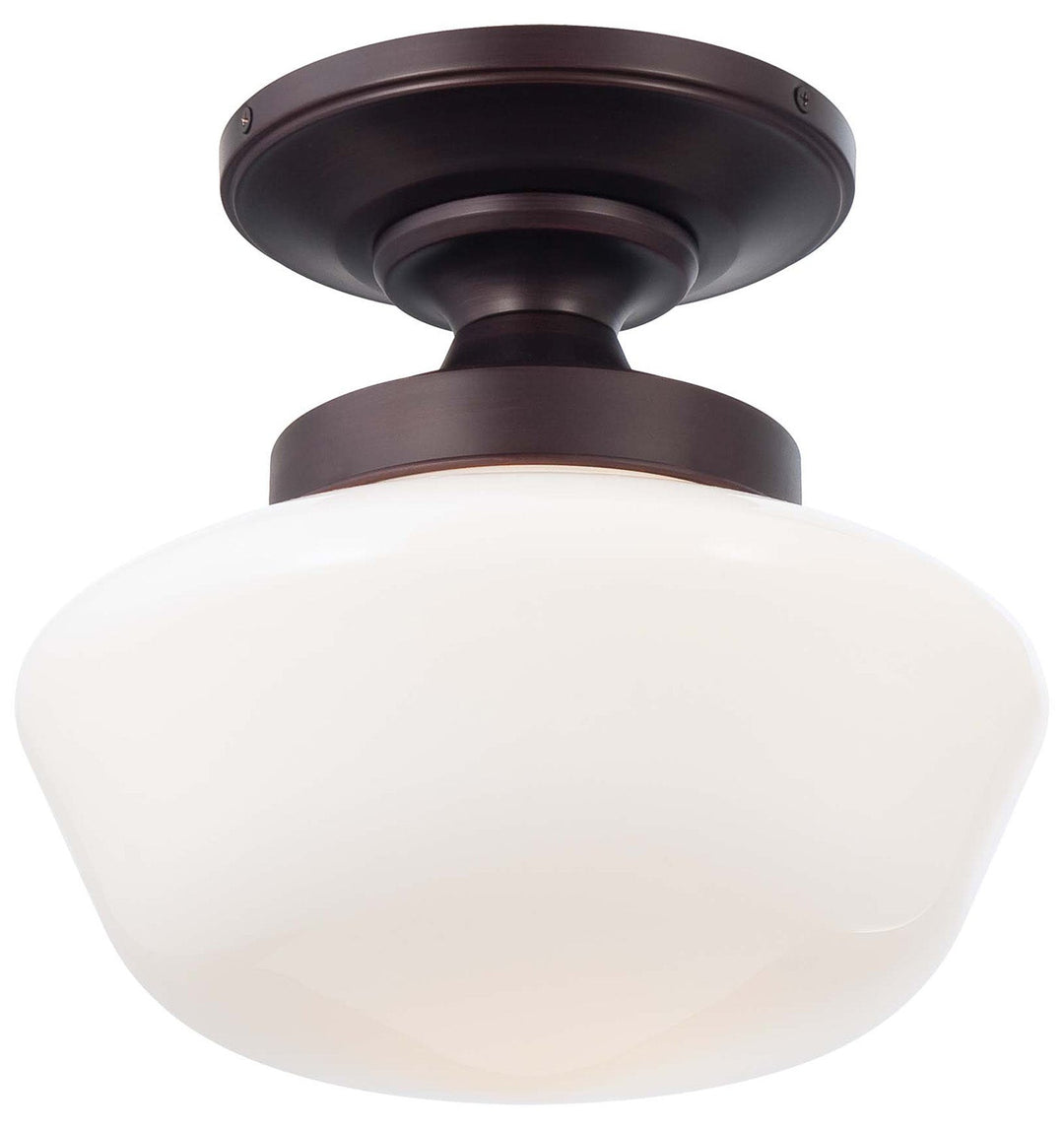 Minka Lavery One Light Semi Flush Mount in Brushed Bronze