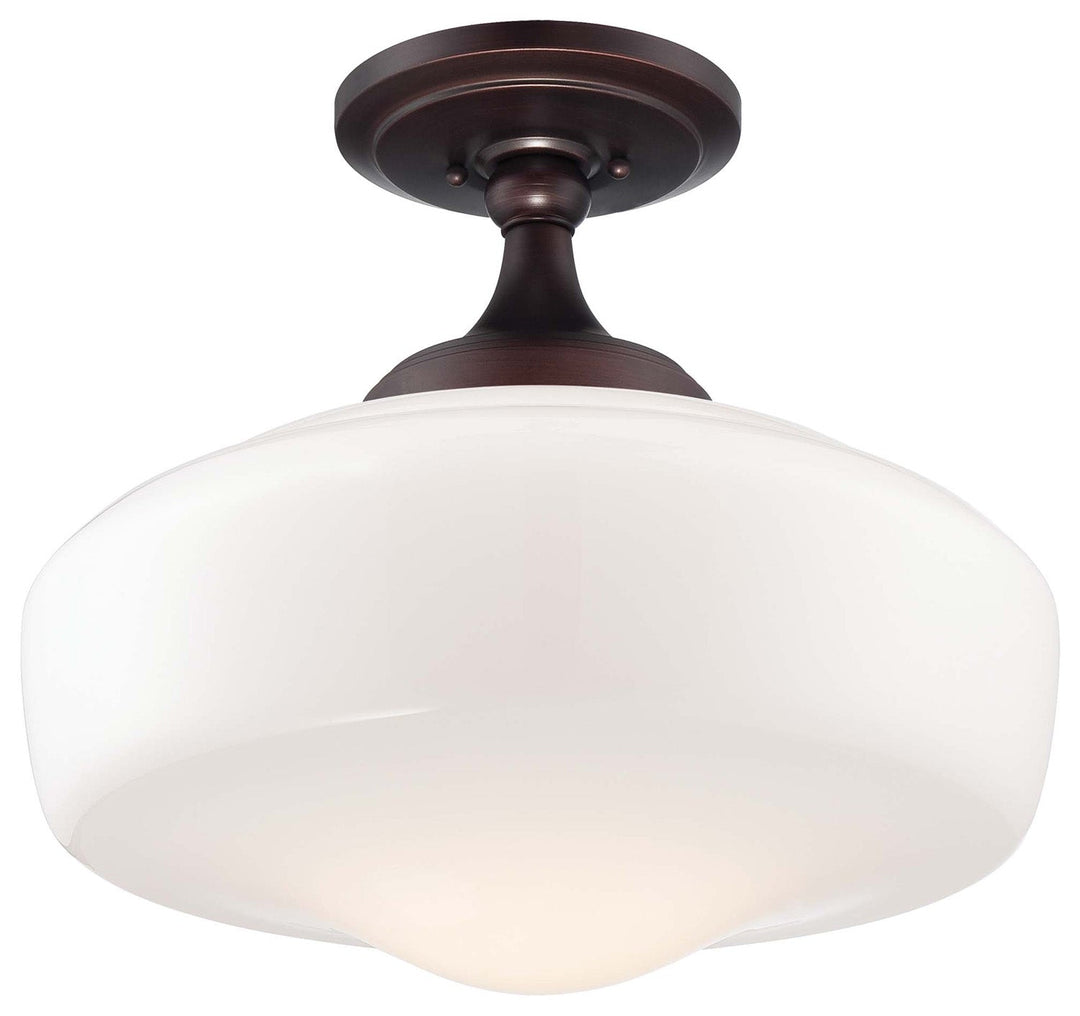 Minka Lavery One Light Semi Flush Mount in Brushed Bronze