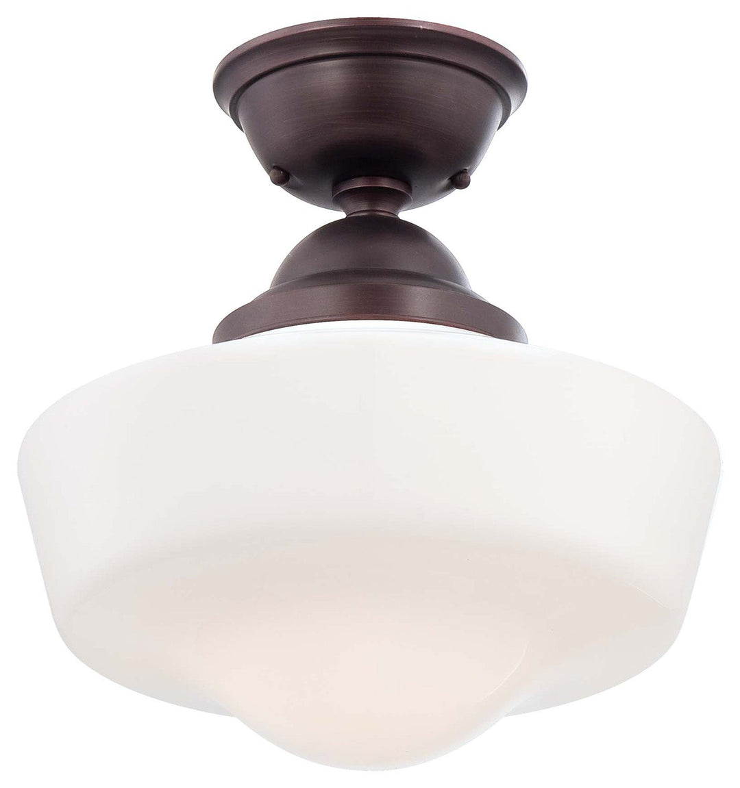 Minka Lavery One Light Semi Flush Mount in Brushed Bronze