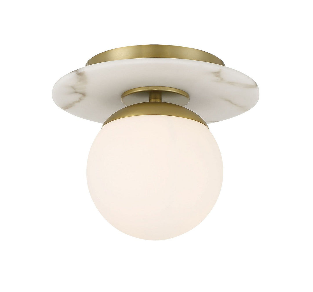 Minka Lavery Orban One Light Semi Flush Mount in Soft Brass
