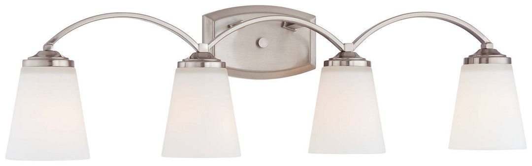 Minka Lavery Overland Park Four Light Bath in Brushed Nickel