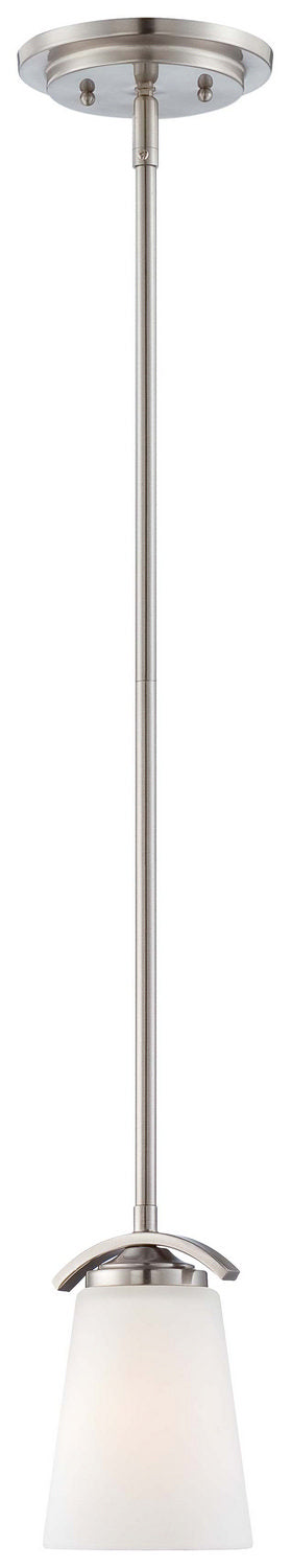 Minka Lavery Overland Park One Light Mini Pendant in Brushed Nickel