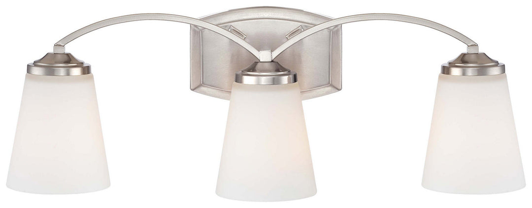 Minka Lavery Overland Park Three Light Bath in Brushed Nickel