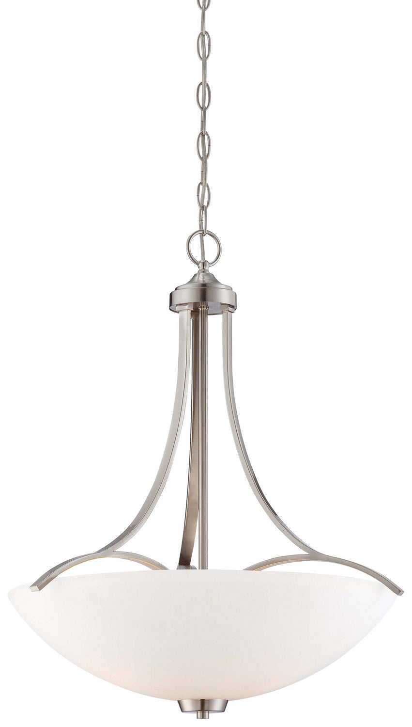 Minka Lavery Overland Park Three Light Pendant in Brushed Nickel