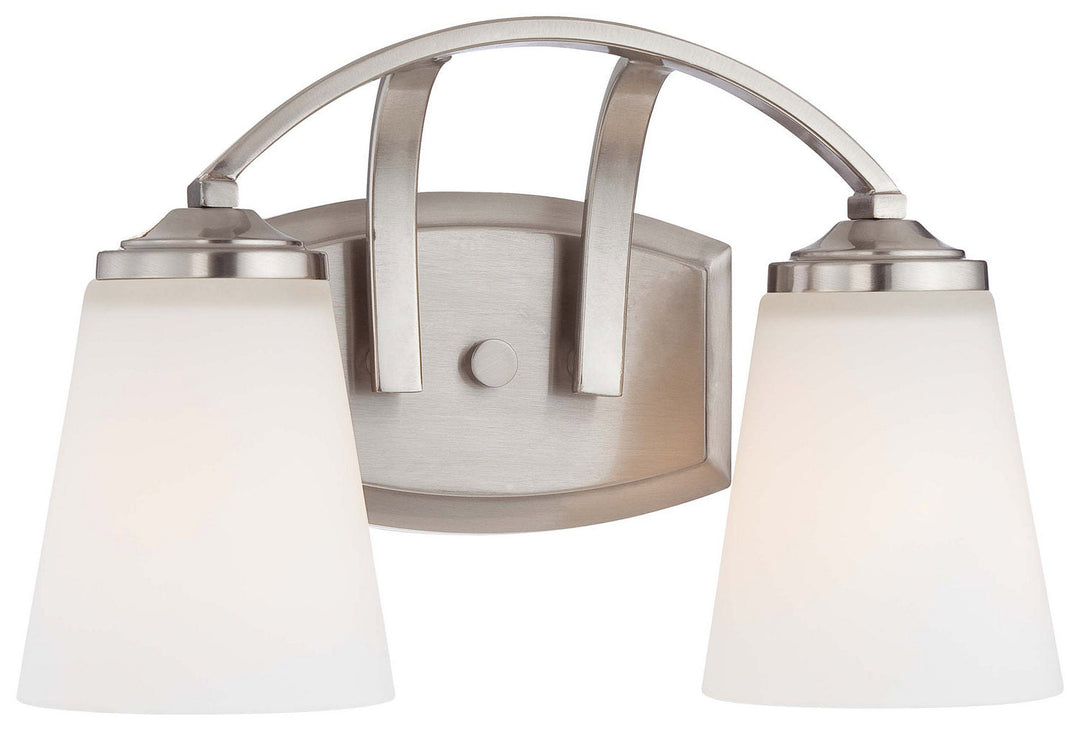 Minka Lavery Overland Park Two Light Bath in Brushed Nickel